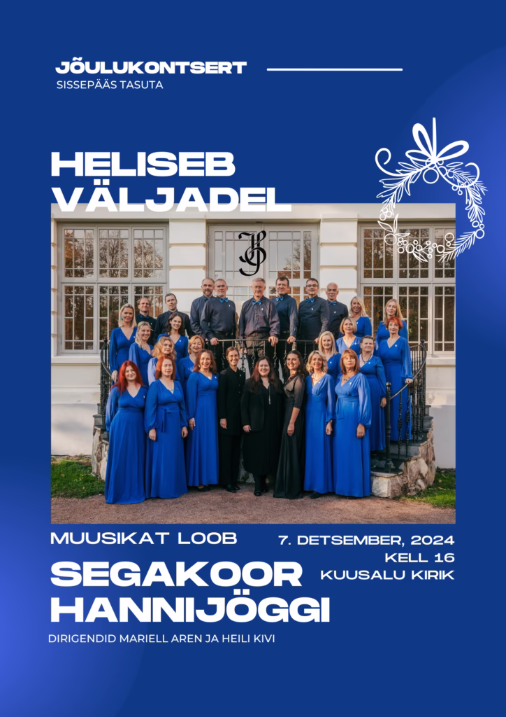 Hannijöggi jõulukontserdi "HELISEB VÄLJADEL" plakat